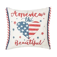 America the Beautiful Heart Pillow