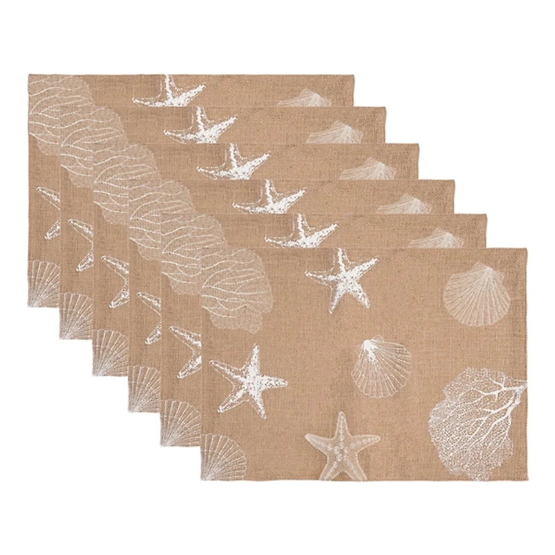 Sandy Coast Placemats, Set of 6