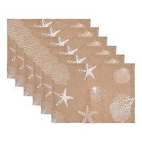 Sandy Coast Placemats, Set of 6