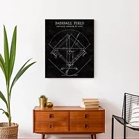 Baseball Field Layout Canvas Art Print