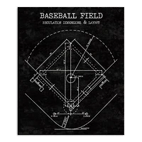 Baseball Field Layout Canvas Art Print
