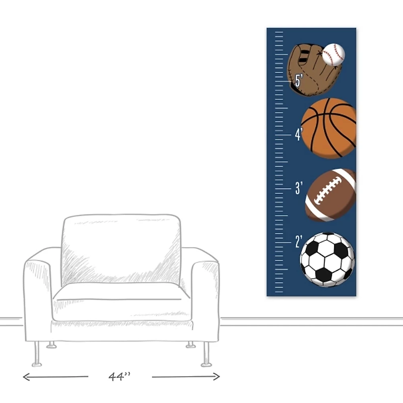 Sports Growth Chart Canvas Art Print