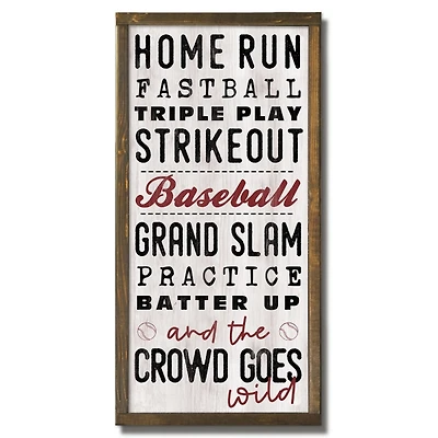 Baseball Terms Wood Wall Plaque