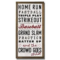 Baseball Terms Wood Wall Plaque
