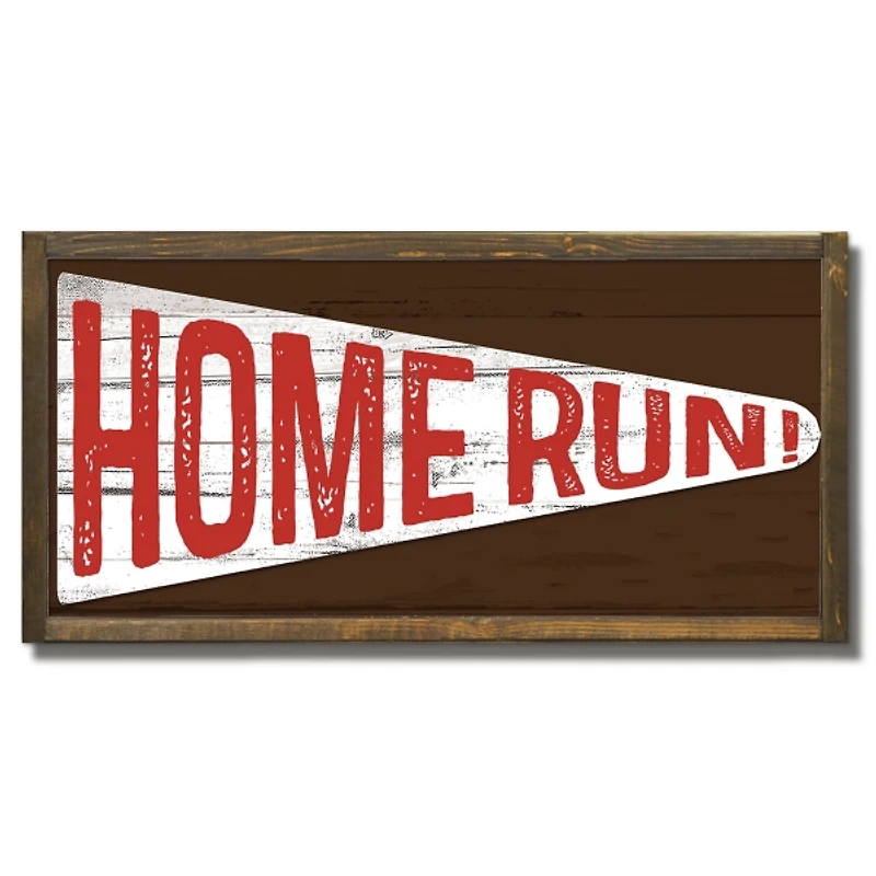 Home Run Pendant Wood Wall Plaque