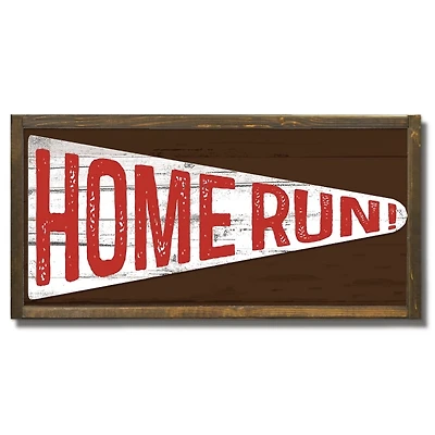 Home Run Pendant Wood Wall Plaque