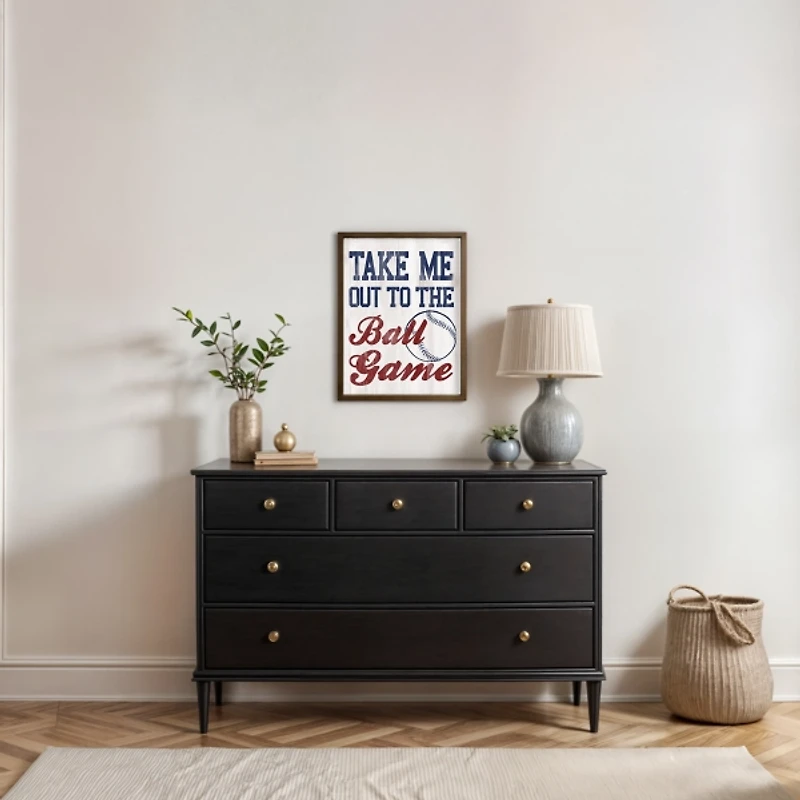 Take Me Out To The Ball Game Wall Plaque