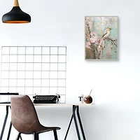 Cherry Blossom Bird Framed Canvas Art Print, 19x25