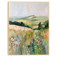 Pastel Landscape Framed Canvas Art Print