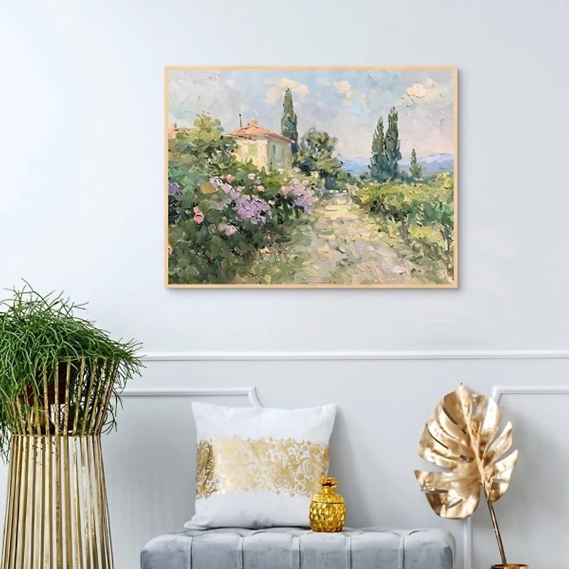 Summer Home Framed Canvas Art Print