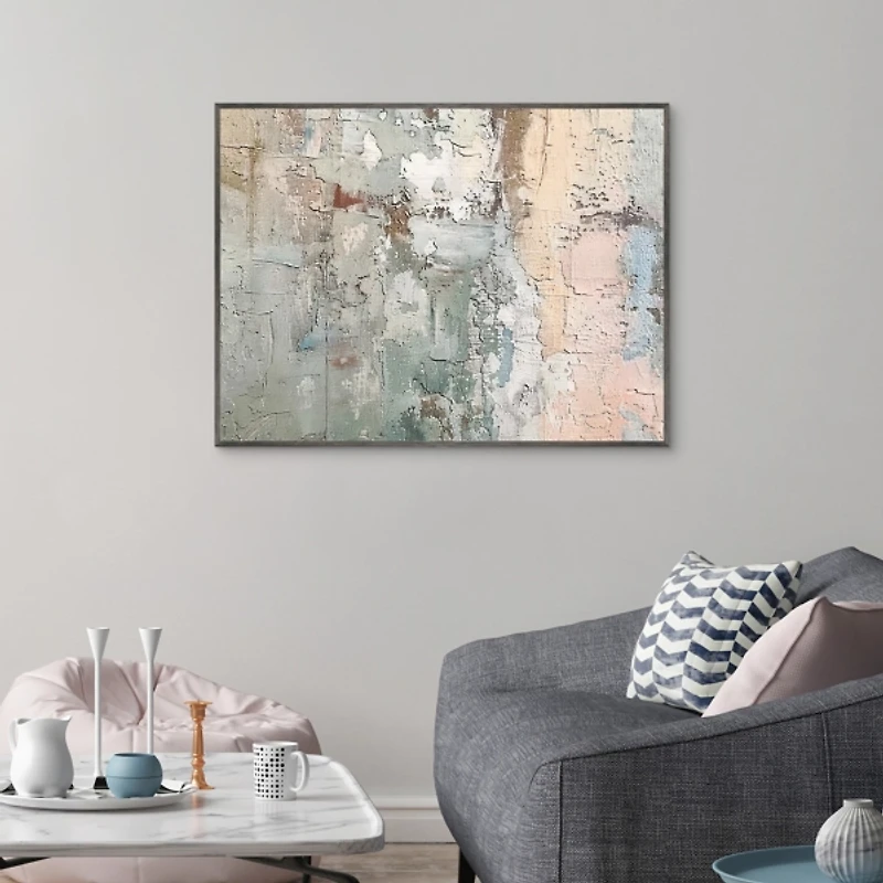 Weathered Pastels I Framed Canvas Art Print
