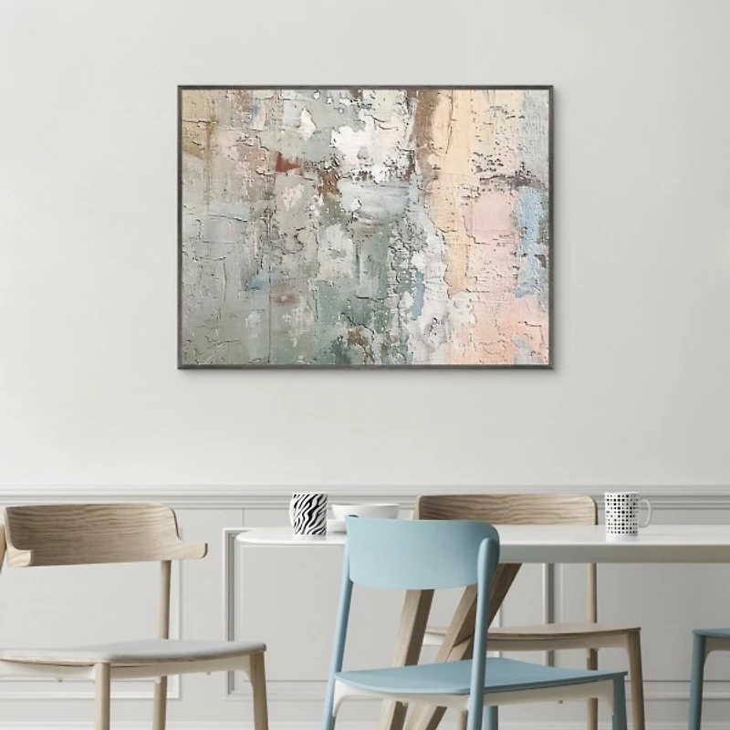 Weathered Pastels I Framed Canvas Art Print