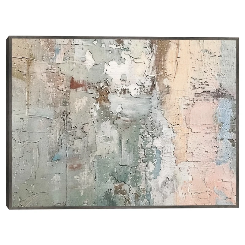 Weathered Pastels I Framed Canvas Art Print