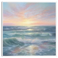 Ocean Waves Sunrise I Framed Canvas Art Print