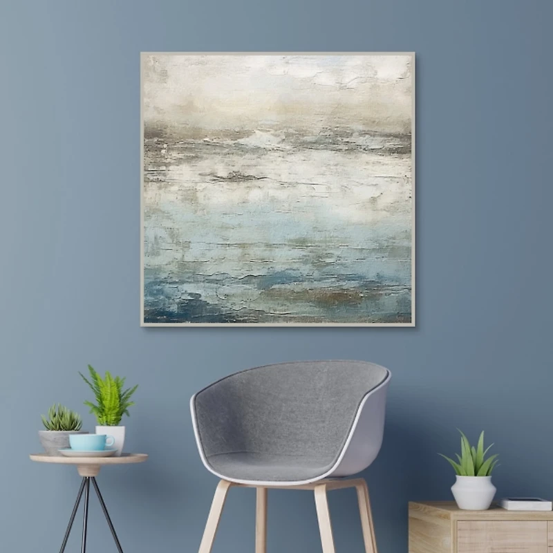 Abstract Seascape Framed Canvas Art Print