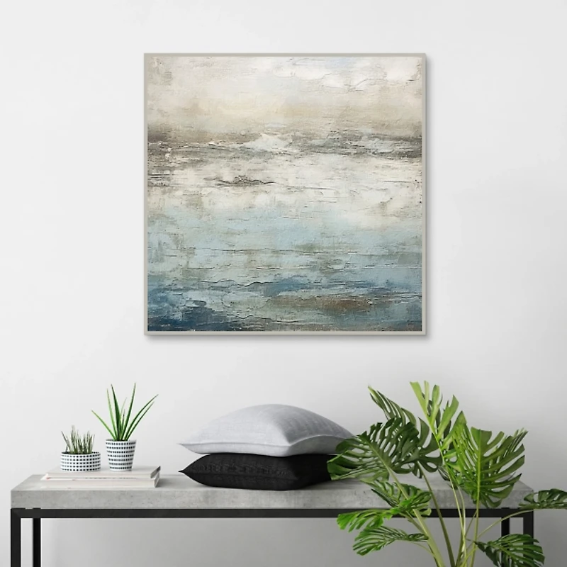 Abstract Seascape Framed Canvas Art Print