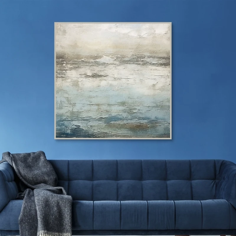 Abstract Seascape Framed Canvas Art Print