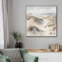 Soft Coastal Dunes Framed Canvas Art Print