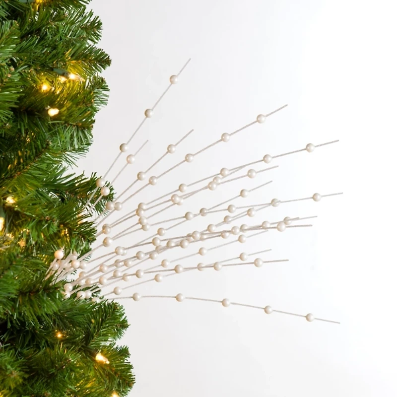 White Pearl Beads Tree Pick