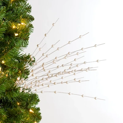 White Pearl Beads Tree Pick