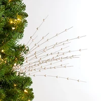 White Pearl Beads Tree Pick