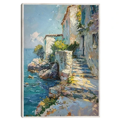 Cliffside Homes Framed Canvas Art Print
