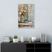 Distressed Bouquet Framed Canvas Art Print