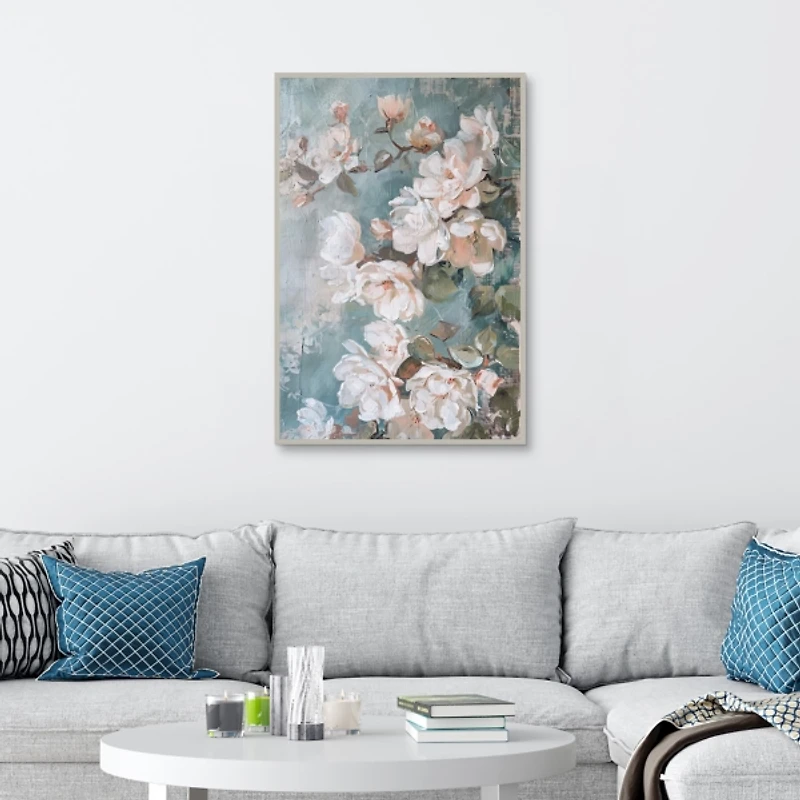 European Florals Framed Canvas Art Print
