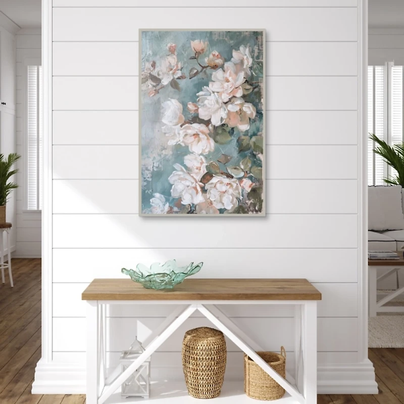 European Florals Framed Canvas Art Print