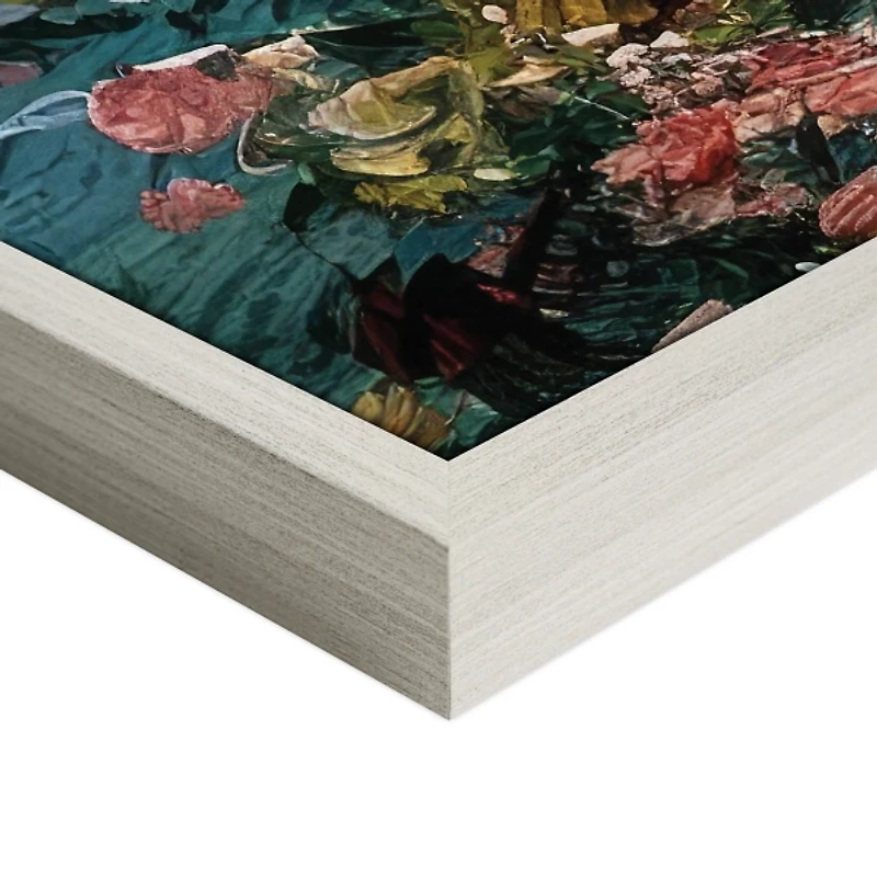 Peaceful Seaside Framed Canvas Art Print