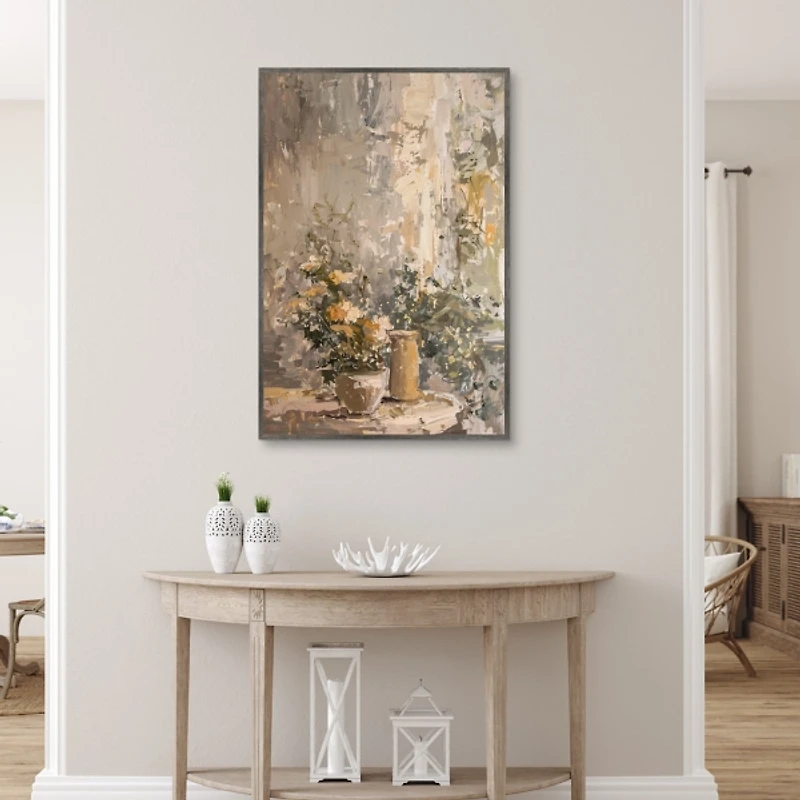 Set Table Framed Canvas Art Print