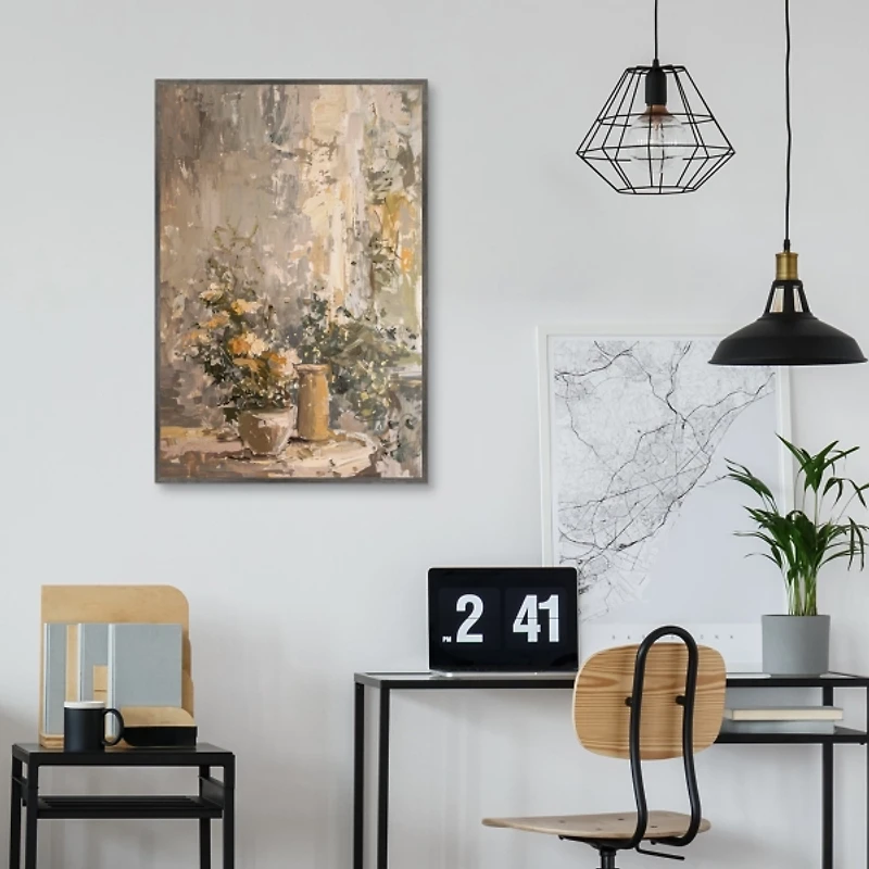 Set Table Framed Canvas Art Print