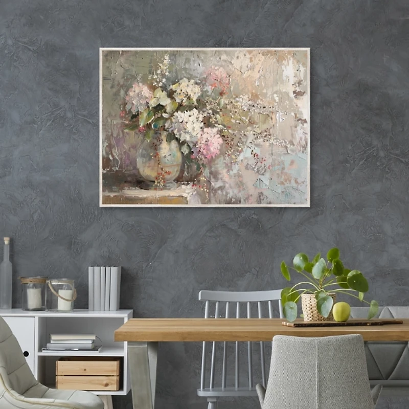 European Blooms Framed Canvas Art Print