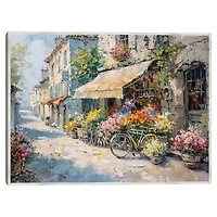 Flower Market II Framed Canvas Art Print