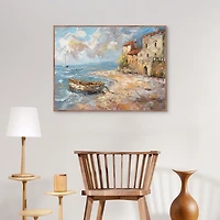 Nautical Scene Framed Canvas Art Print