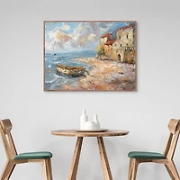 Nautical Scene Framed Canvas Art Print