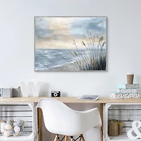Picturesque Coast Framed Canvas Art Print