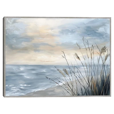 Picturesque Coast Framed Canvas Art Print