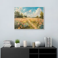 Sunshine Meadow Framed Canvas Art Print