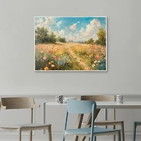 Sunshine Meadow Framed Canvas Art Print