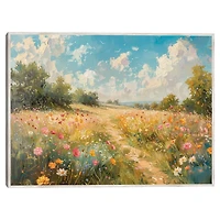 Sunshine Meadow Framed Canvas Art Print