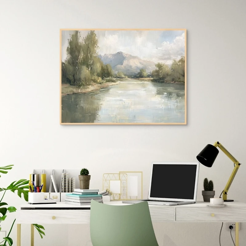 Where The River Goes Framed Canvas Art Print