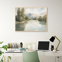 Where The River Goes Framed Canvas Art Print