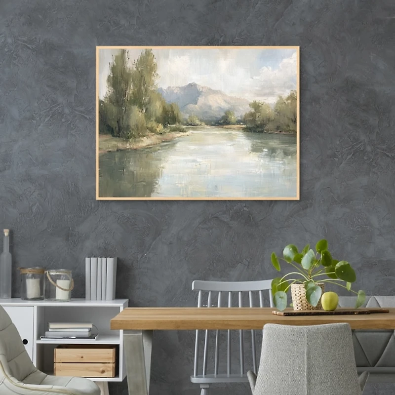 Where The River Goes Framed Canvas Art Print