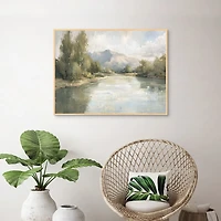 Where The River Goes Framed Canvas Art Print