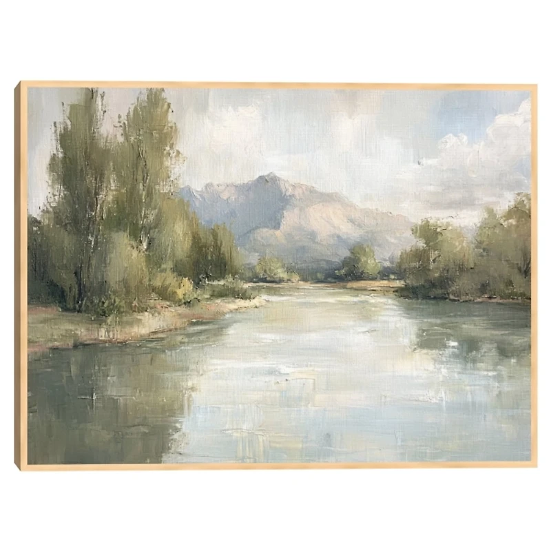 Where The River Goes Framed Canvas Art Print