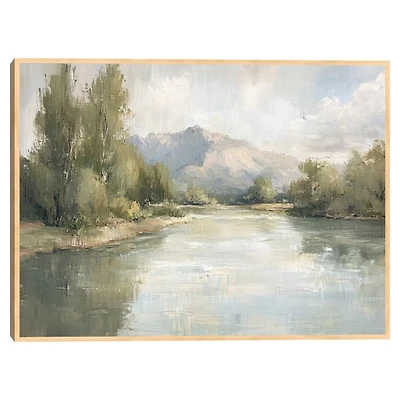 Where The River Goes Framed Canvas Art Print