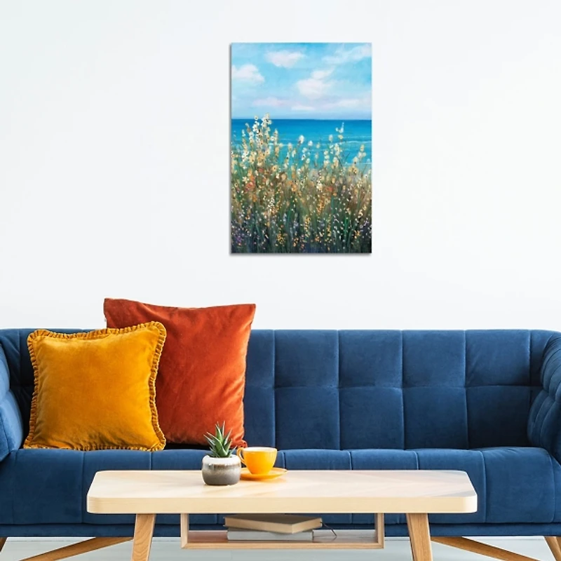 Flowers at the Coast Canvas Art Print