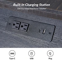 Erica Distressed Wood Spindle End Table