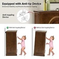 Distressed Walnut Carved Arch Cabinet